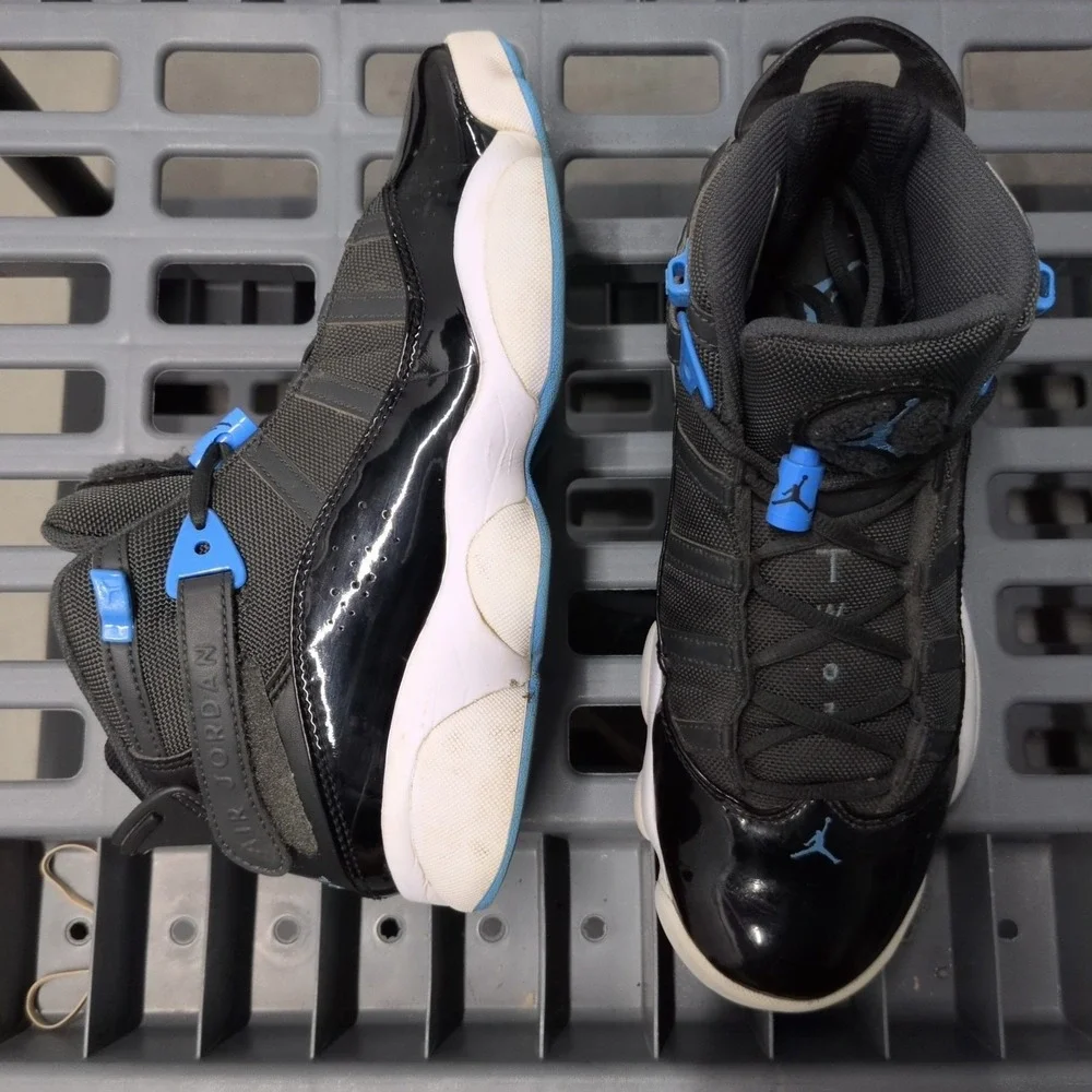 Air Jordan‎ 6 Rings Black University Blue basketball shoe